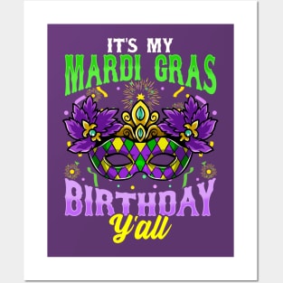 Mardi Gras Birthday Yall Posters and Art